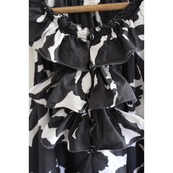 Preowned J.Crew Printed Ruffled Sleeveless Top XL - Picture 4 of 7